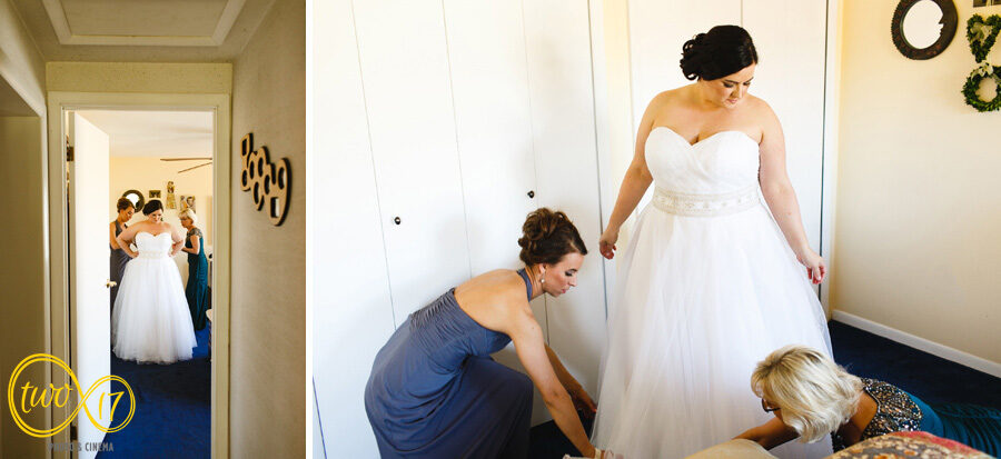 a bride getting ready for her Spring wedding in South Philadelphia 