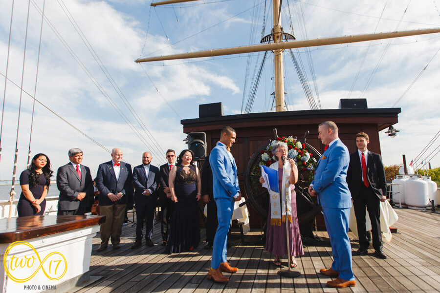Moshulu wedding ceremony in Philadelphia 