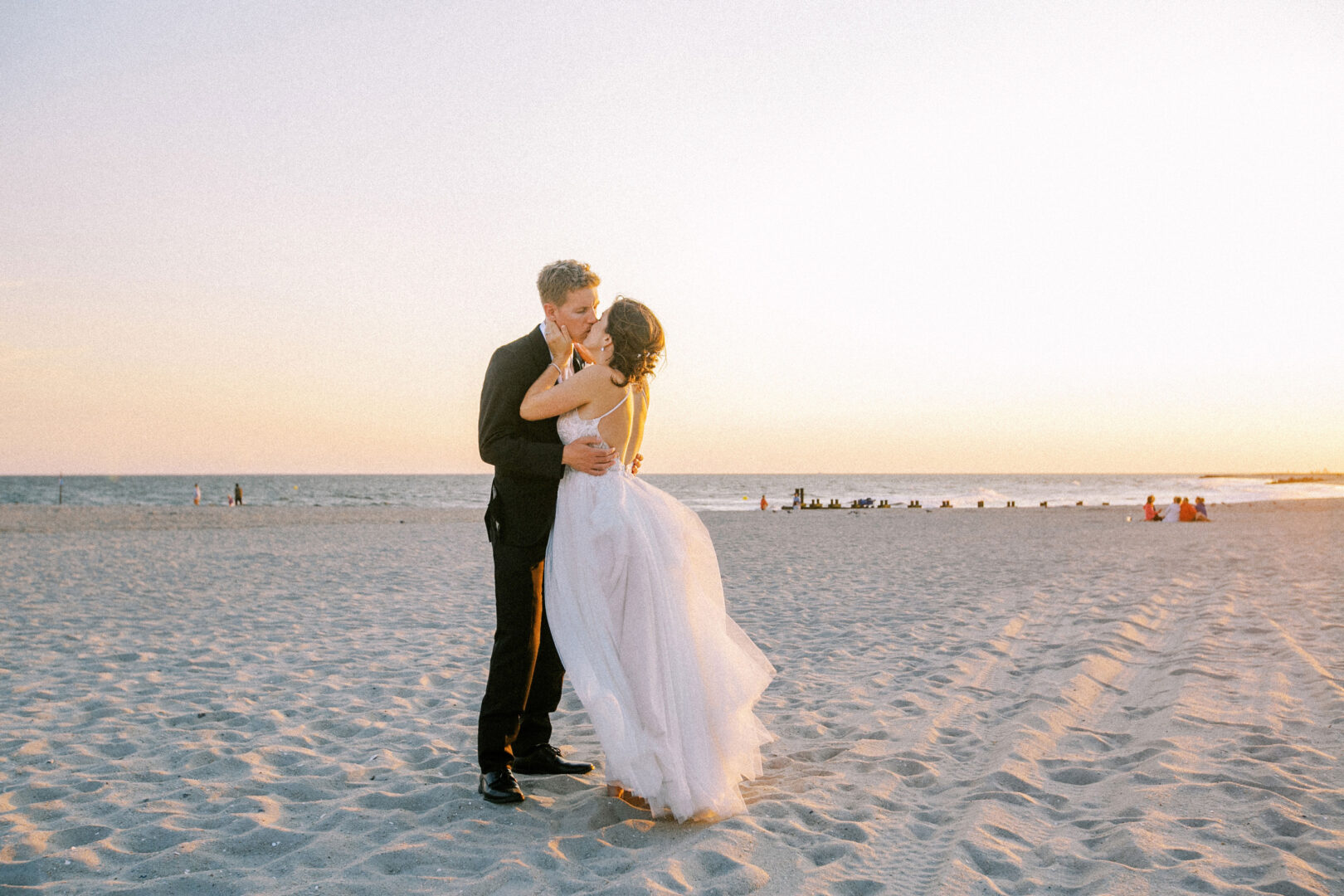 Cape May beach wedding photos