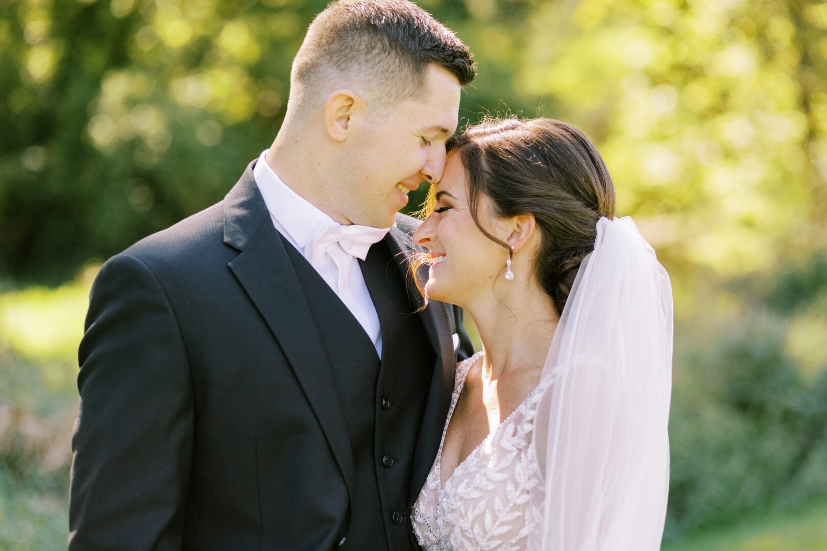 A candid wedding couple portrait in Philadelphia