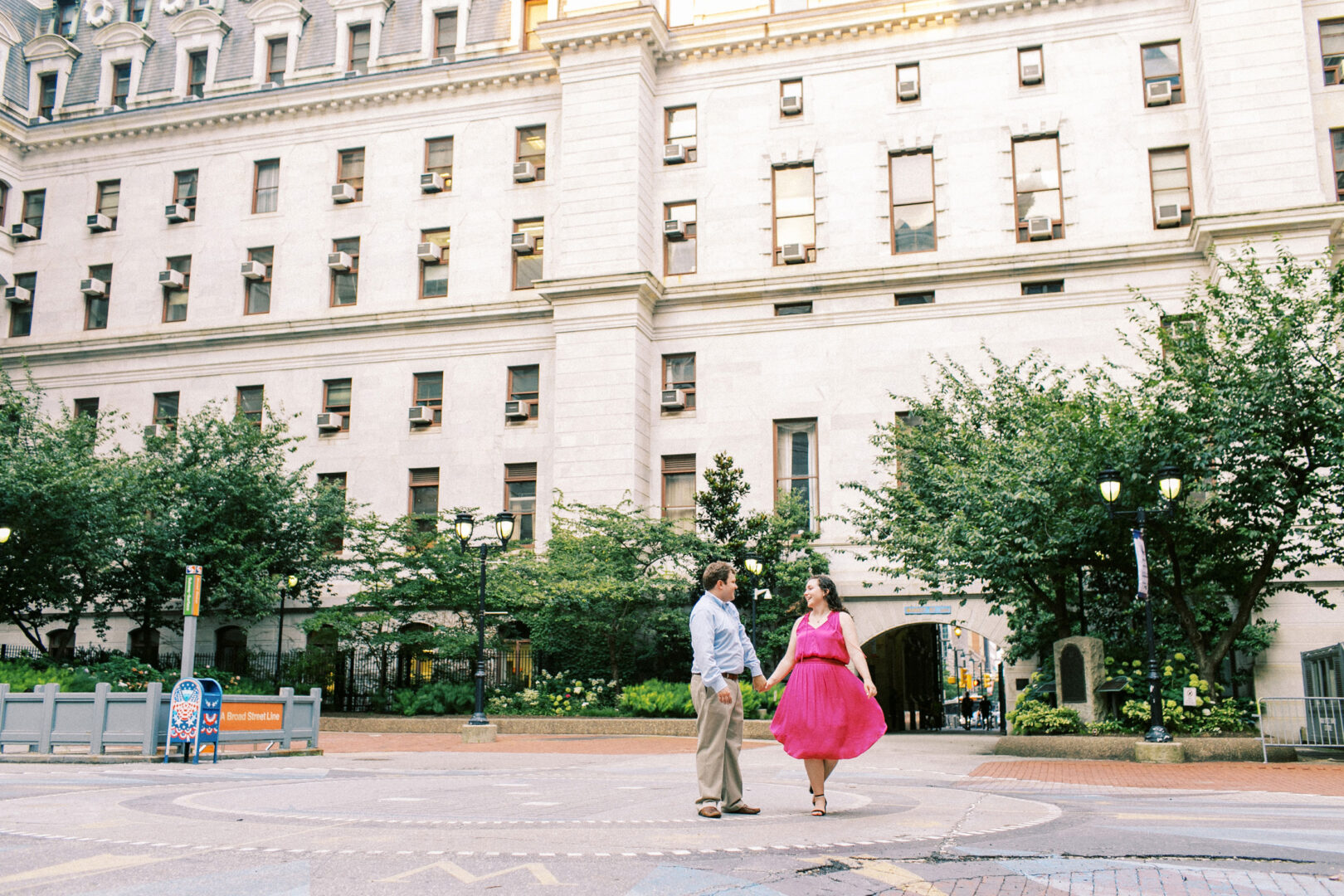 Engagement photo session in Philadelphia at City Hall