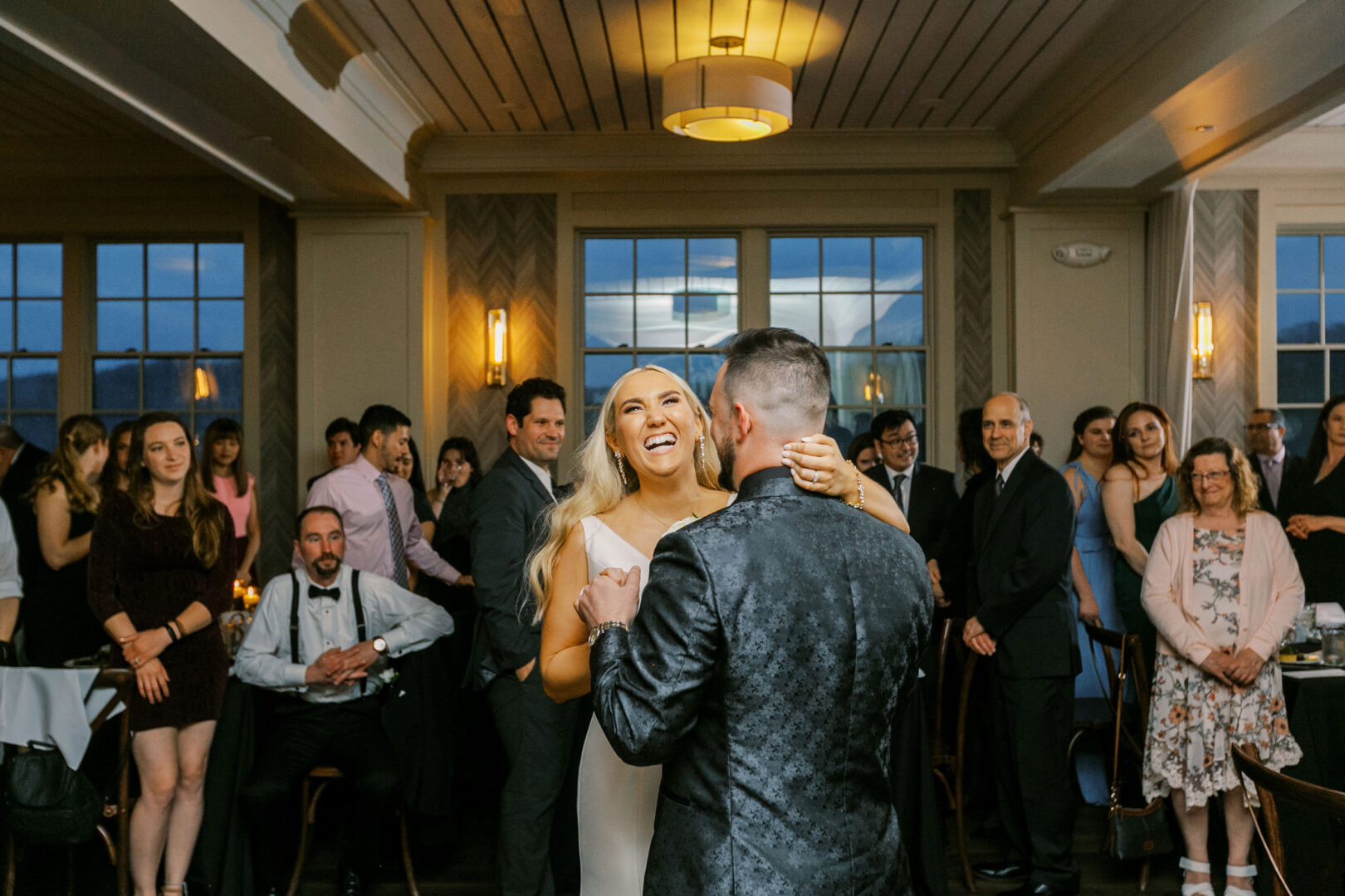 Wedding day first dance at Stella of New Hope photographed by Philadelphia wedding studio, Two17 Photo & Cinema.