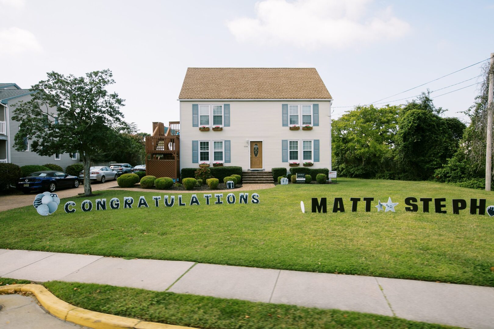 Cape May home celebrating a wedding.