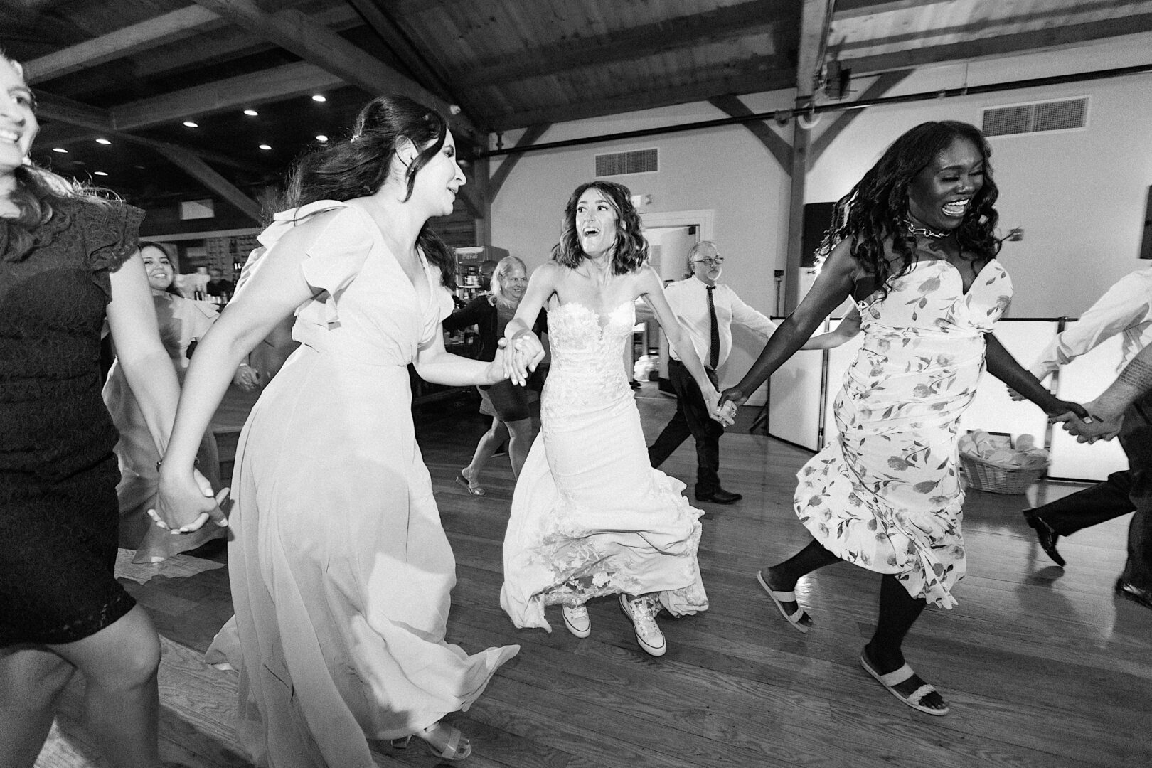 Bride dancing the Hora at a Willow Creek Winery wedding