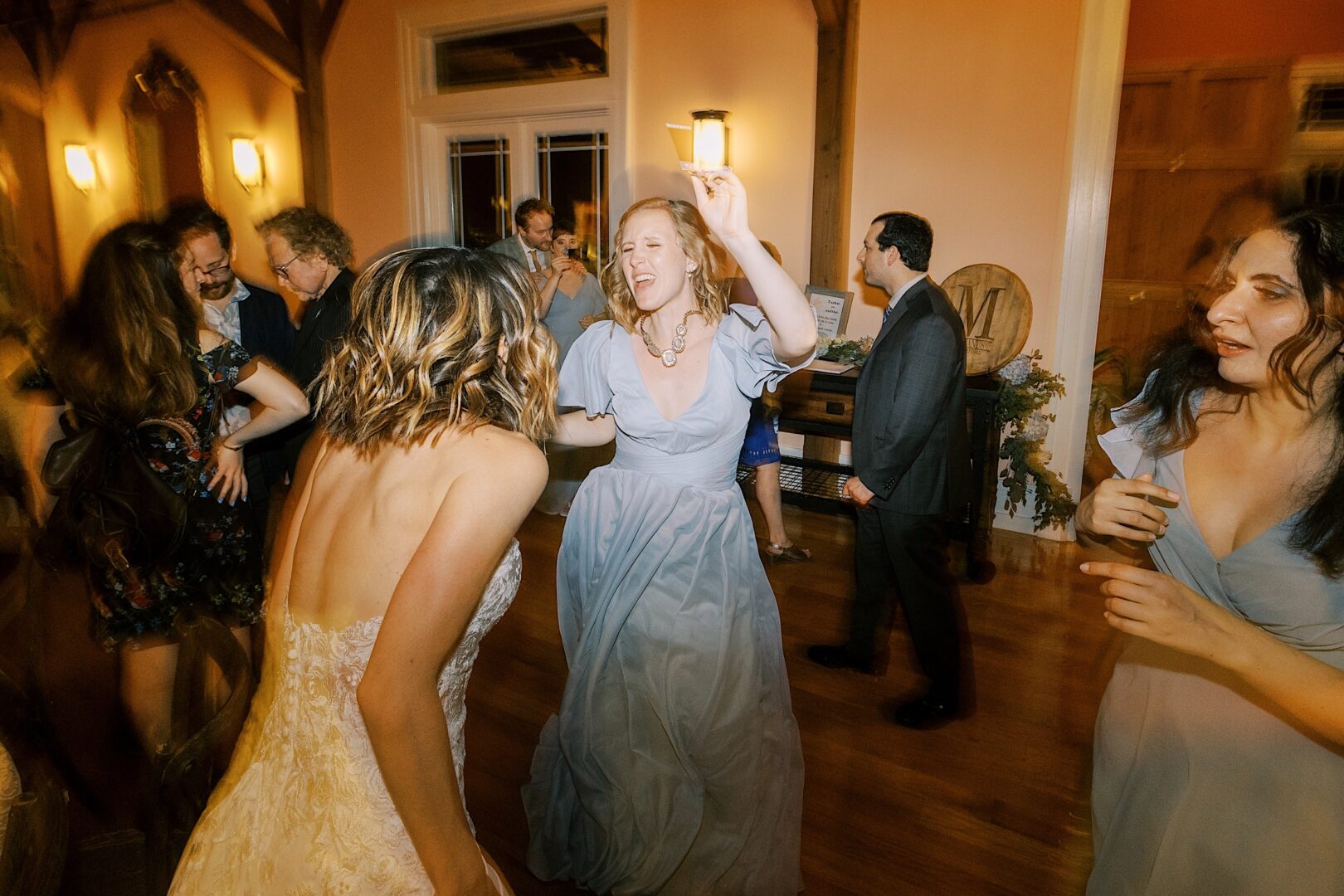 Dancers celebrating at a coastal wedding in New Jersey