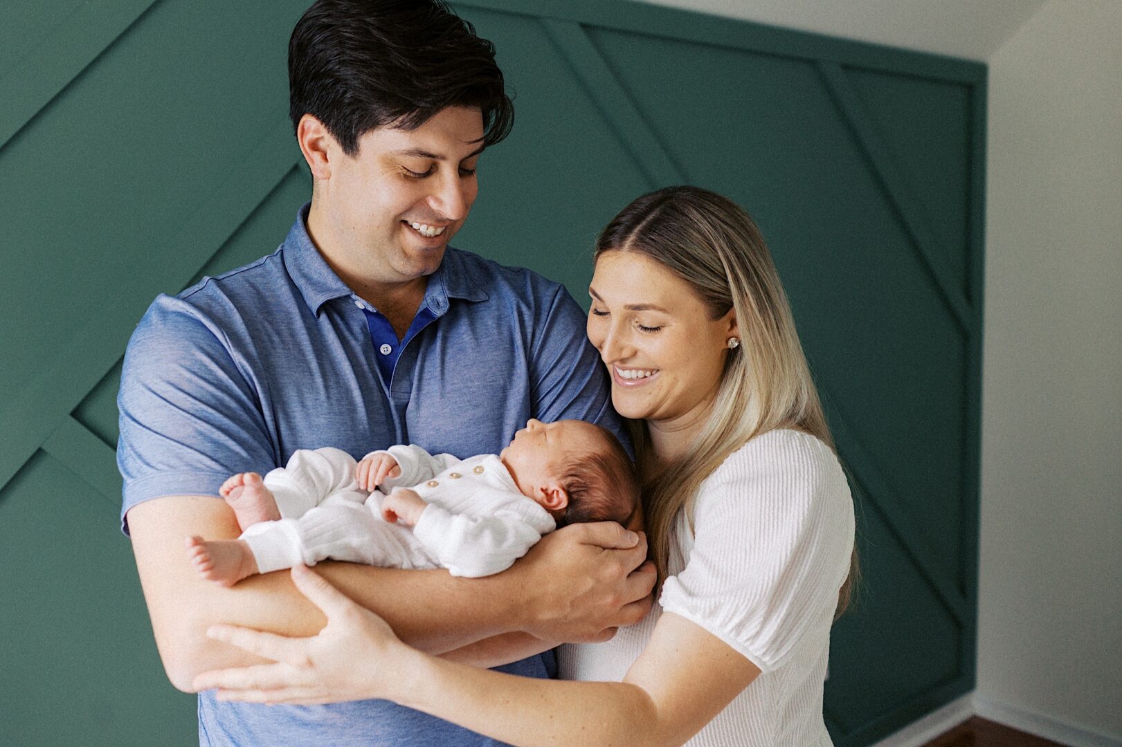 A newborn photoshoot at a Bucks County home in Pennsylvania. 